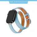Bracelet cuir double tour 38 à 49 mm – Couleur du bracelet Sky blue