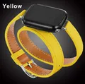Bracelet cuir double tour 38 à 49 mm – Couleur du bracelet yellow
