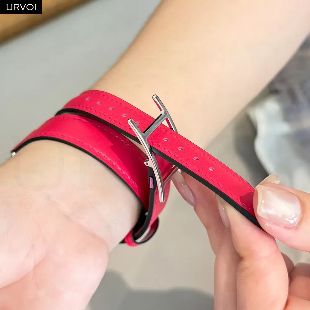Bracelet cuir double tour 40 à 46 mm