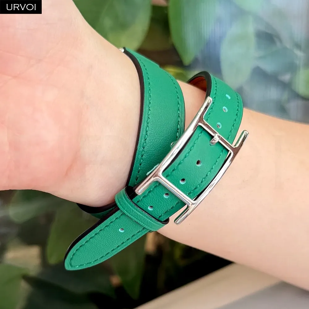 Bracelet cuir double tour 40 à 46 mm