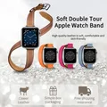Bracelet cuir double tour 41 à 49 mm Apple Watch – 1