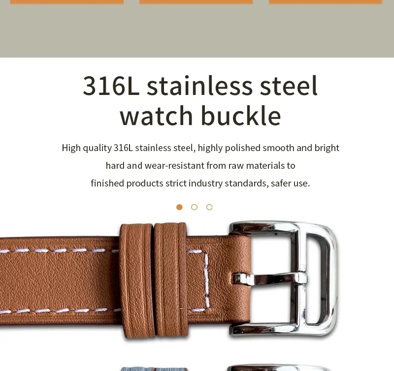 Bracelet cuir double tour 41 à 49 mm Apple Watch