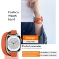 Bracelet cuir double tour 41 à 49 mm Apple Watch – Couleur du bracelet Orange(SimpleBox)