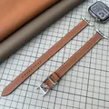 Bracelet cuir double tour boucle H pour Apple Watch 40 à 49 mm – 3