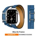 Bracelet cuir double tour boucle H pour Apple Watch 40 à 49 mm – 6