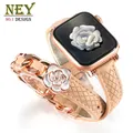 Bracelet cuir double tour femme luxe 38 à 49 mm – Couleur du bracelet 01 R-apricot