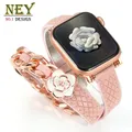 Bracelet cuir double tour femme luxe 38 à 49 mm – Couleur du bracelet 02 R-pink