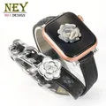 Bracelet cuir double tour femme luxe 38 à 49 mm – Couleur du bracelet 06 S-Black