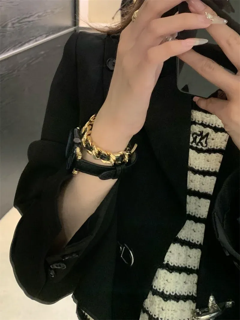 Bracelet cuir double tour femme luxe 38 à 49 mm