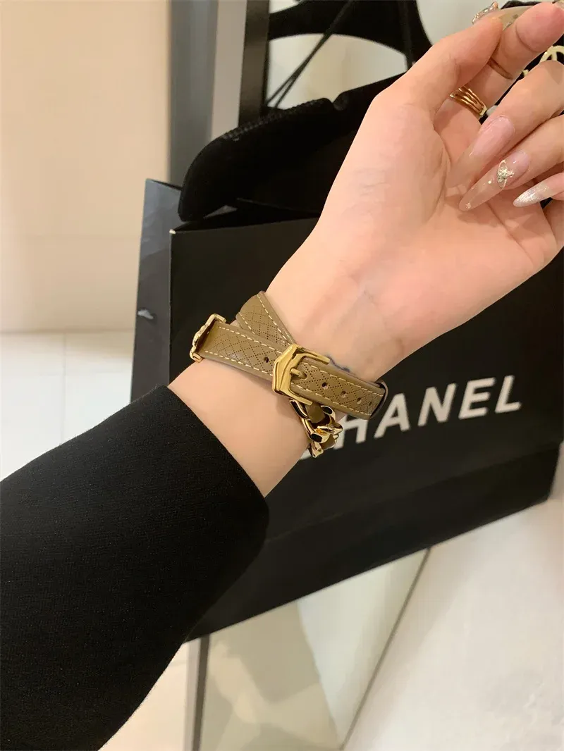 Bracelet cuir double tour femme luxe 38 à 49 mm