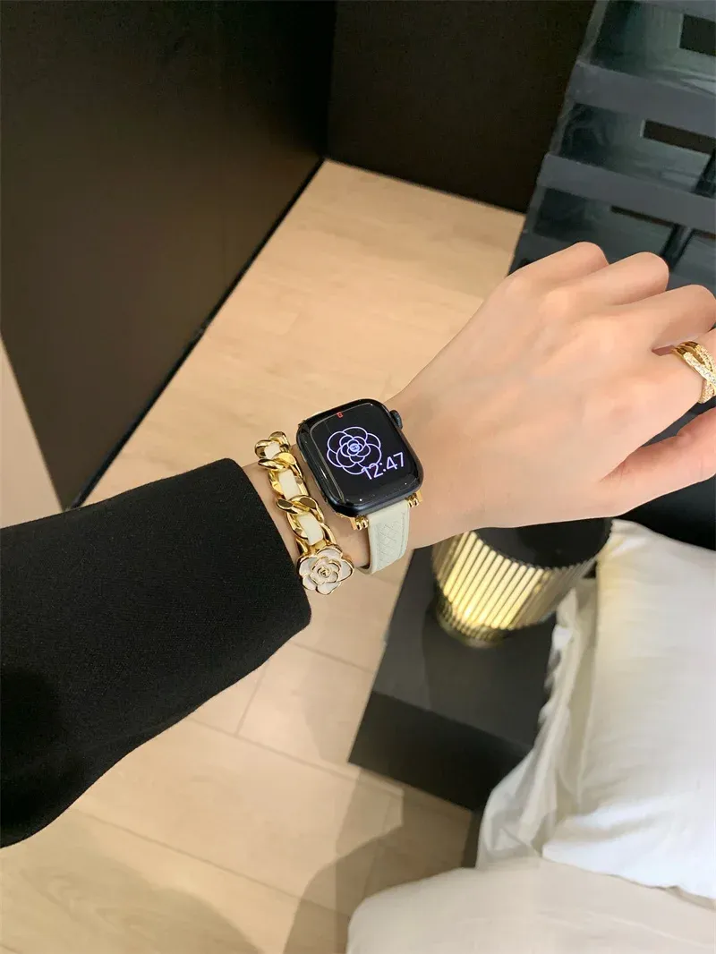 Bracelet cuir double tour femme luxe 38 à 49 mm