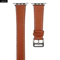 Bracelet cuir double tour fin 38 à 49 mm Apple Watch – Couleur du bracelet Brown