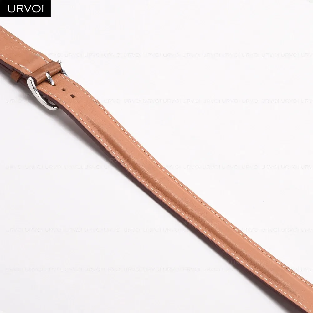 Bracelet cuir double tour fin 38 à 49 mm Apple Watch