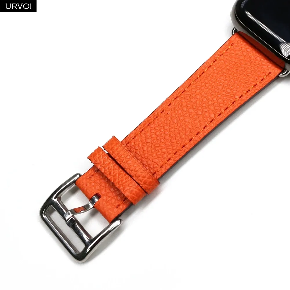 Bracelet cuir double tour fin 38 à 49 mm Apple Watch