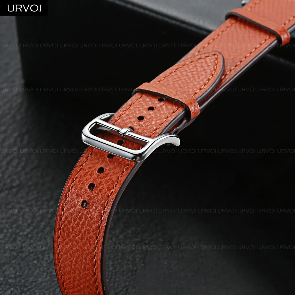 Bracelet cuir double tour fin 38 à 49 mm Apple Watch