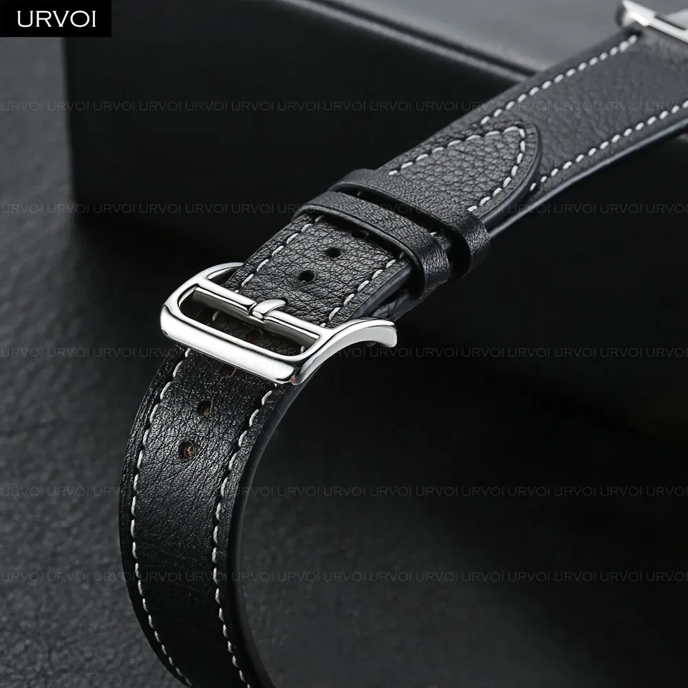 Bracelet cuir double tour fin 38 à 49 mm Apple Watch