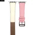 Bracelet cuir double tour fin 38 à 49 mm Apple Watch – Couleur du bracelet Rose sakura
