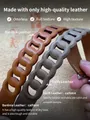 Bracelet cuir double tour gourmette pour Apple Watch 40 à 46 mm – 2