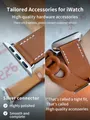 Bracelet cuir double tour gourmette pour Apple Watch 40 à 46 mm – 3