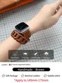 Bracelet cuir double tour gourmette pour Apple Watch 40 à 46 mm – Couleur du bracelet Big Brown