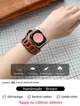 Bracelet cuir double tour gourmette pour Apple Watch 40 à 46 mm – Couleur du bracelet Brown