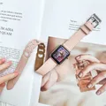 Bracelet cuir double tour pour Apple Watch 38 à 46 mm – Couleur du bracelet Pink