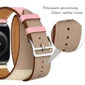 Bracelet cuir double tour pour Apple Watch 38 à 49 mm – 4