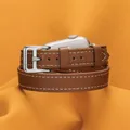 Bracelet cuir double tour pour Apple Watch 38 à 49 mm – Couleur du bracelet Brown