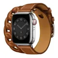 Bracelet cuir double tour pour Apple Watch 38 à 49 mm – Couleur du bracelet Brown