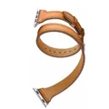 Bracelet cuir double tour pour Apple Watch 38 à 49 mm – Couleur du bracelet brown