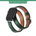 Bracelet cuir double tour pour Apple Watch 38 à 49 mm – Couleur du bracelet dark green
