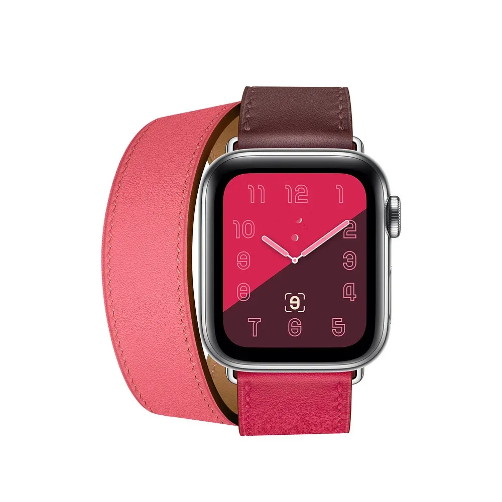 Bracelet cuir double tour pour Apple Watch 38 à 49 mm