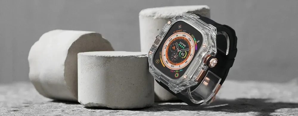 Bracelet cuir double tour pour Apple Watch 38 à 49 mm