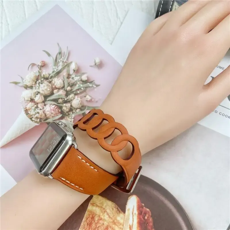 Bracelet cuir double tour pour Apple Watch 38 à 49 mm