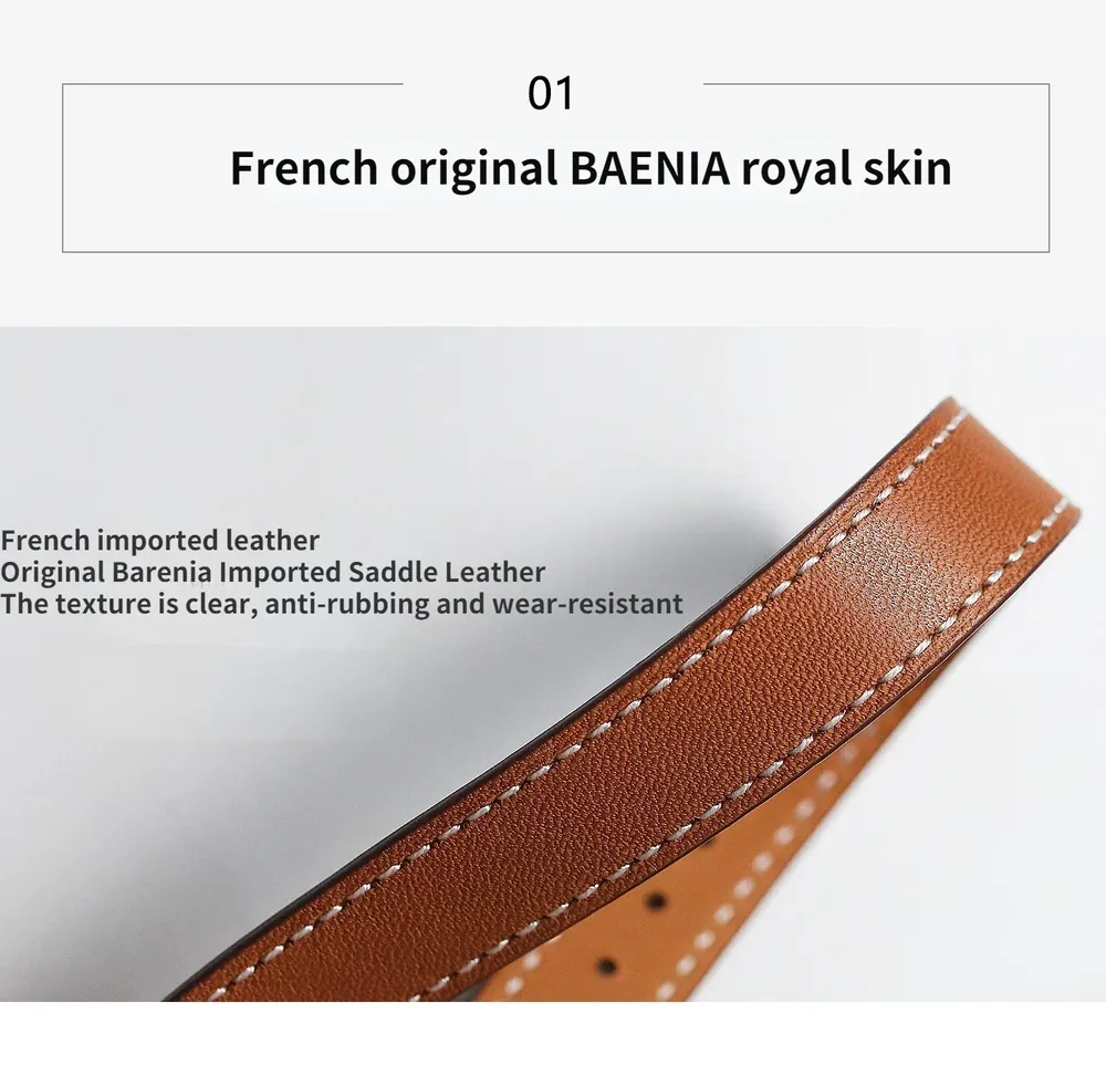 Bracelet cuir double tour pour Apple Watch 38 à 49 mm