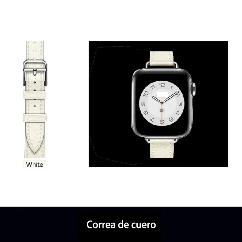 Bracelet cuir double tour pour Apple Watch 38 à 49 mm