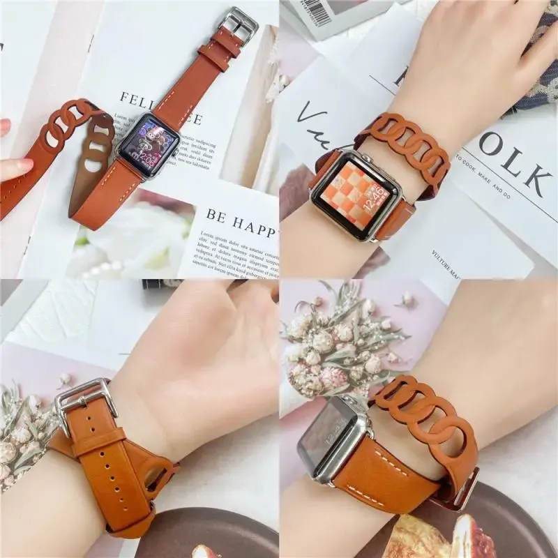 Bracelet cuir double tour pour Apple Watch 38 à 49 mm