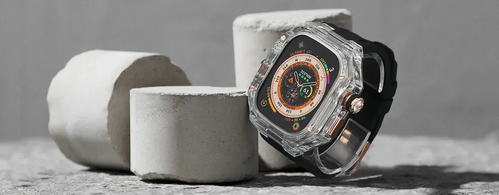 Bracelet cuir double tour pour Apple Watch 38 à 49 mm
