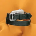 Bracelet cuir double tour pour Apple Watch 38 à 49 mm – Couleur du bracelet Green