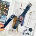 Bracelet cuir double tour pour Apple Watch 38 à 49 mm – Couleur du bracelet Indigo