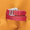 Bracelet cuir double tour pour Apple Watch 38 à 49 mm – Couleur du bracelet noir de charbon (HR)
