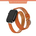 Bracelet cuir double tour pour Apple Watch 38 à 49 mm – Couleur du bracelet Orange