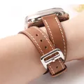 Bracelet cuir double tour pour Apple Watch 40 à 46 mm – 1