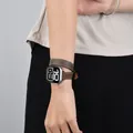 Bracelet cuir double tour pour Apple Watch 40 à 46 mm – 6
