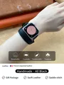 Bracelet cuir double tour pour Apple Watch 40 à 46 mm – Couleur du bracelet All Black