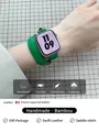 Bracelet cuir double tour pour Apple Watch 40 à 46 mm – Couleur du bracelet Bambou