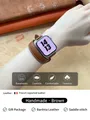 Bracelet cuir double tour pour Apple Watch 40 à 46 mm – Couleur du bracelet Fauve