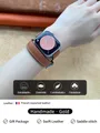 Bracelet cuir double tour pour Apple Watch 40 à 46 mm – Couleur du bracelet Gold