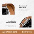 Bracelet cuir double tour pour Apple Watch 40 à 49 mm – 2