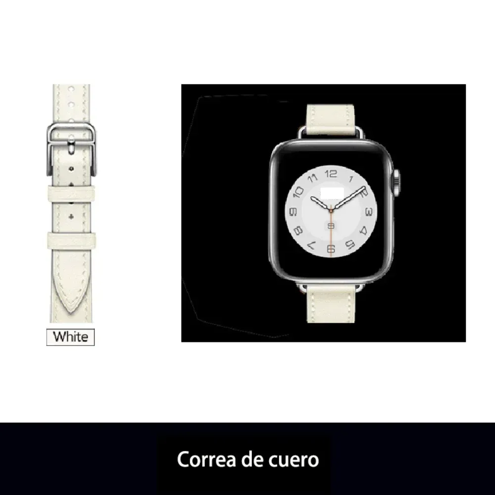 Bracelet cuir double tour pour Apple Watch 40 à 49 mm